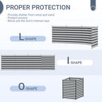 Camping Windbreak Portable Wind Blocker Privacy Wall, 540cm x 150cm