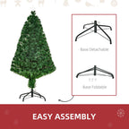 Pre-Lit Fibre Optic Artificial Christmas Tree Topper Multi-Colour 4ft