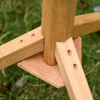 Wooden Bird Table Freestanding Feeding Station for Garden Outside 139H cm Natural