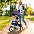 6 in 1 Kids Trike, Stroller with Parent Handle, Green