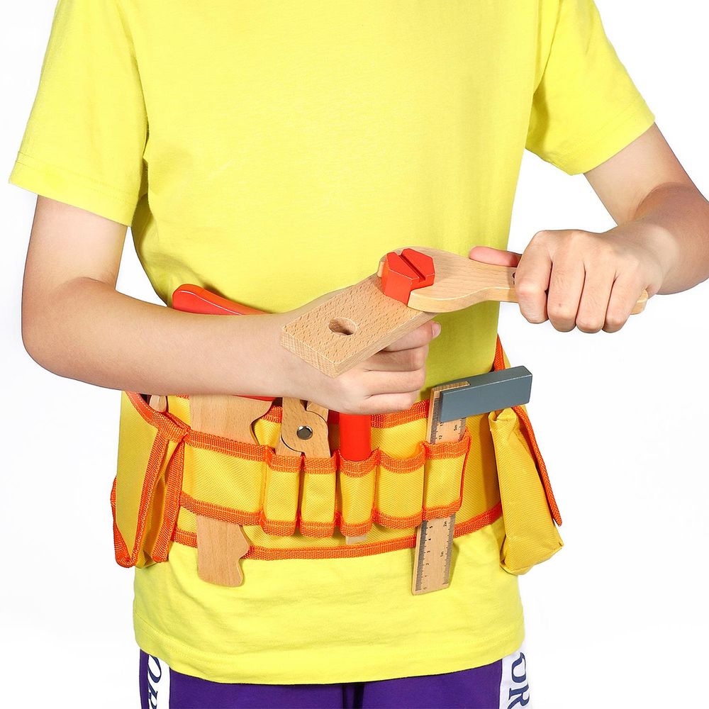 Building Fun with My Tool Belt - Quality Wooden Kids' Tool Set - Hours of Pretend Play!