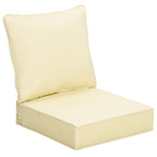 Outdoor Seat and Back Cushion Set, Deep Seating Chair Cushion, Beige