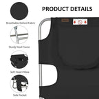 Patio Foldable Sun Lounger 5 Level Adjustable Reclining Chair Black