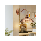 Vintage Industrial Rose Gold Retro Wall Light - Sturdy Metal Lamp Shade - Classic Style - E27 Lamp