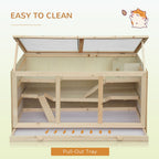 Wooden Large Hamster Cage Syrian Hamster Mouse Rats Mice Rodent Small Animals Hutch Exercise Play House Pen 115L x 57W x 55H(cm)