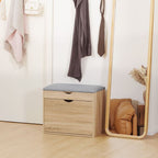 Entryway Shoe Bench & Storage Cabinet - Natural