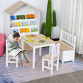 4-Piece Kids Wood Table Set w/ Storage