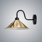 French Gold Wall Light Fixture, Black Wall Sconce - Elegant Vintage Design, E27 Base Socket, Metal - 3-Year