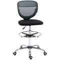 Draughtsman Chair, Tall Office Chair with Lumbar Support, Grey