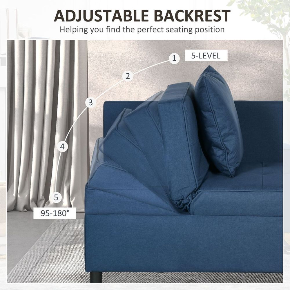 Folding Sleeper Sofa Bed Chair, Blue - Quality, Comfort, Versatility
