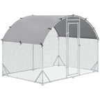 Walk In Chicken Run Galvanised Chicken Coop Hen Poultry House Cage Rabbit Hutch Pet Playpen Garden with Water-Resist Cover, 2.8 x 1.9 x 2m