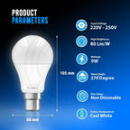 LED GLS 9W B22 Light Bulbs Cool White Energy Saving ~4154