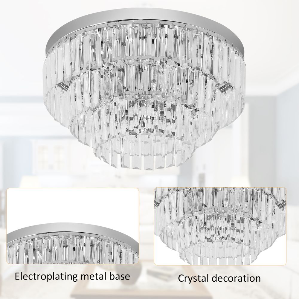 Crystal Ceiling Lamp - 7 Lights, Elegant Chandelier - Fixture for All Decor