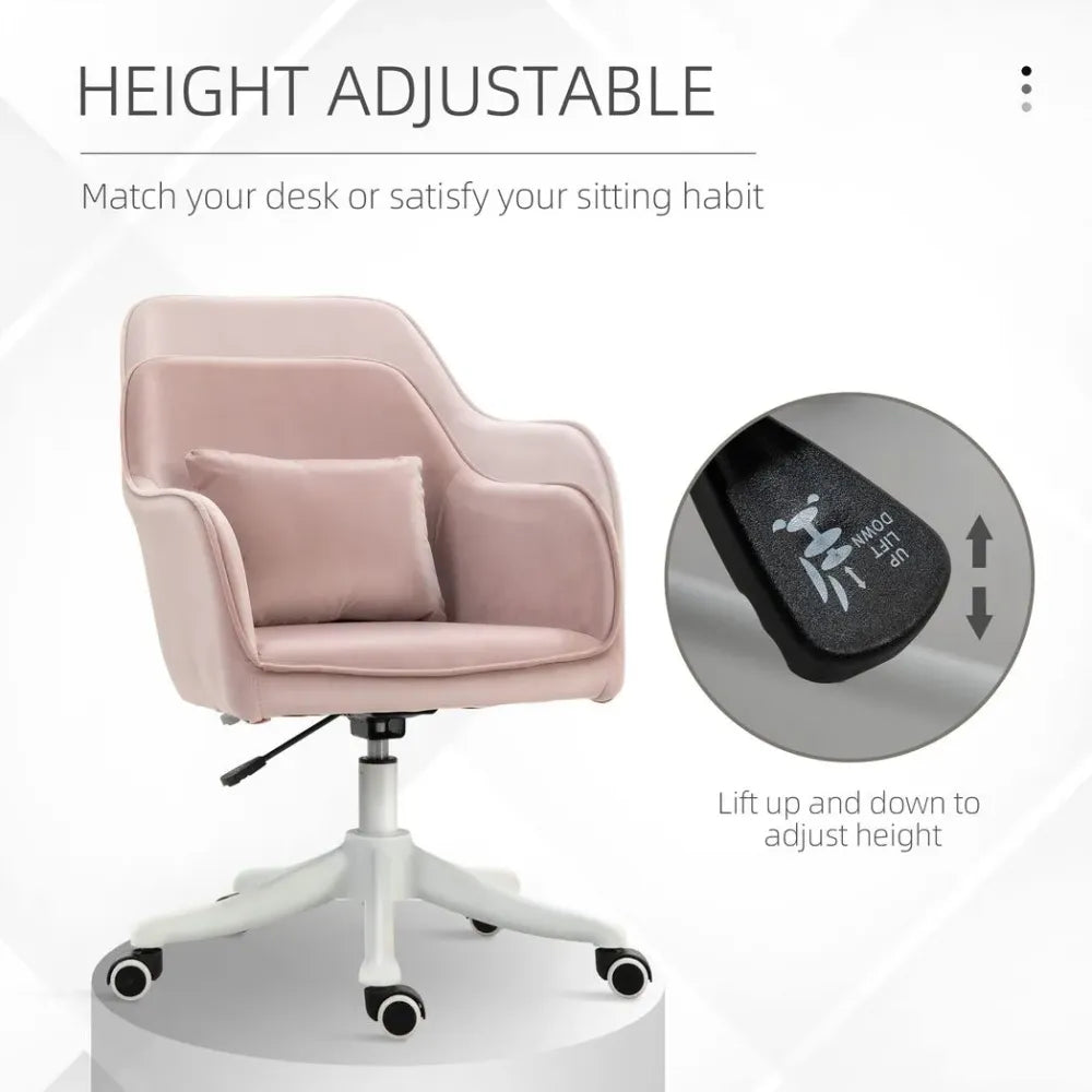 Office Chair with Rechargeable Electric Vibration Massage Lumbar Pillow, Wheels with Included Detail