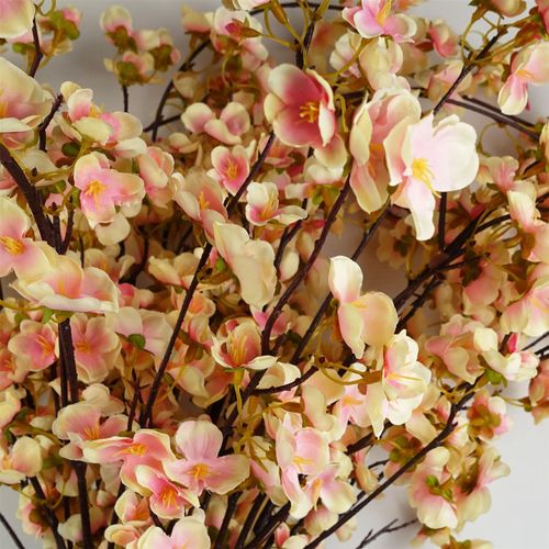 Pack of 6 x 110cm Natural Pink Trailing Cherry Blossom Stem Artificial