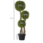 Faux Boxwood Ball Topiary - Indoor/Outdoor, 90cm