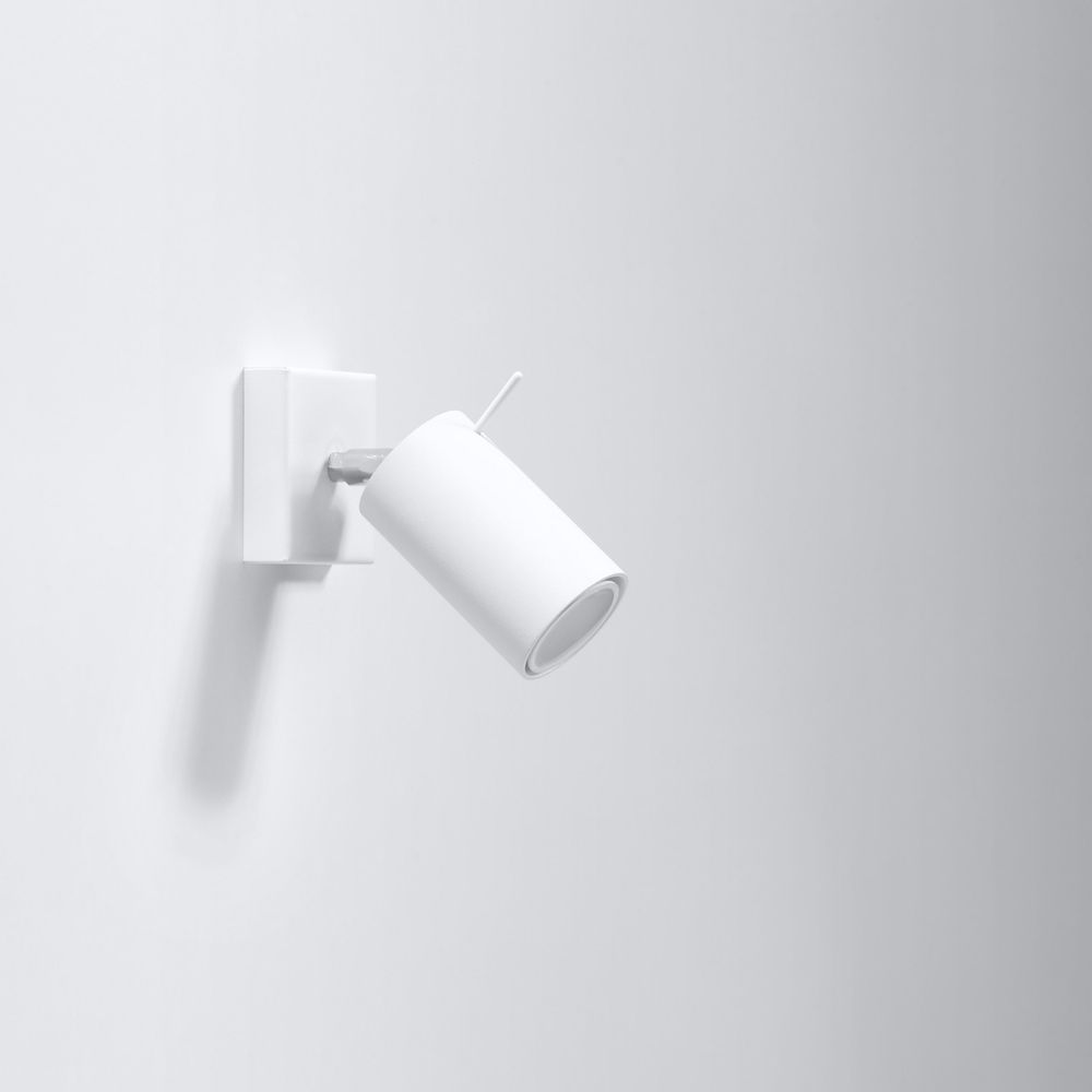 White Rotating Tube Wall Lamp - Modern Loft Design GU10 - Stylish & Versatile Lighting Solution