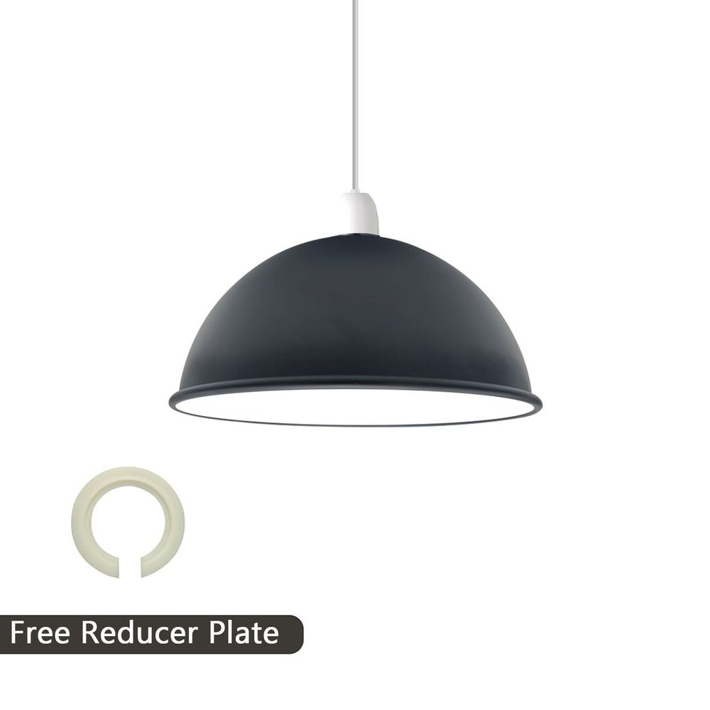 Vintage Industrial Easy Fit Dome Shaped Lamp Shade Ceiling, Pendant, Wall Light Metal E27 Light Fitting 60W in Metal