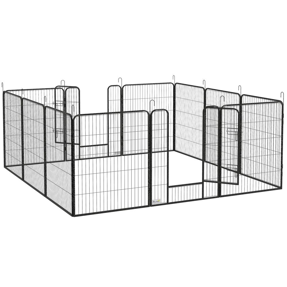 Durable 12-Panel Puppy Play Pen for Indoor/Outdoor Pet Exercise
