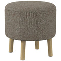 Storage Ottoman, Round Stool Chair with Cushioned Top, Hidden Space