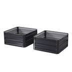 Set of 2 Raised Garden Bed Galvanised Planter Box Easy Setup Grey