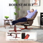 Recliner Chair with Footstool, Backrest Adjustable, Armchair