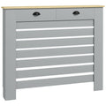 Radiator Cover with Drawer, Horizontal Slat, 78cm 111W x 19D x 95.5Hcm