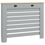 Radiator Cover with Drawer, Horizontal Slat, 78cm 111W x 19D x 95.5Hcm