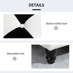 114cm Velvet Storage Ottoman: Button-tufted Footstool Box, Spacious and Stylish