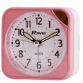 Small Square Quartz Travel Alarm Clock - Pink.2