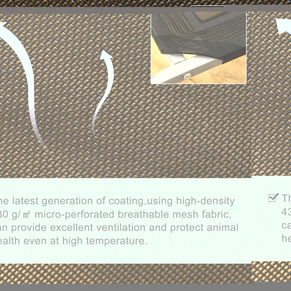 Elevated Pet Bed Cooling Raised Cot Style Bed for Large Medium Sized Dogs with Non-slip Pads Steel Frame Breathable Mesh Fabric, 110 x 75 x 20 cm - Black