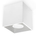 Modern LED Square Ceiling Lamp - White, GU10 Bulb, Loft Design - Attention to Detail