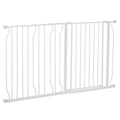 Pet Safety Gate Dog Barrier Dog Metal Pet Barrier, for Doorways - White