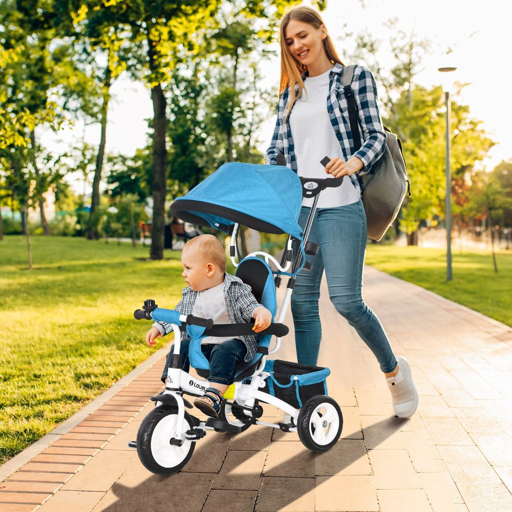 6 in 1 Kids Trike, Stroller with Parent Handle, Green