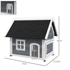 ?Outdoor Feral Cat House with Openable Asphalt Roof,?Grey