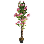 150cm Artificial Pink Rose Tree, Lifelike Quality, for Any Space