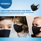Lightweight Breathable Reusable Face Mask for Kids - Black