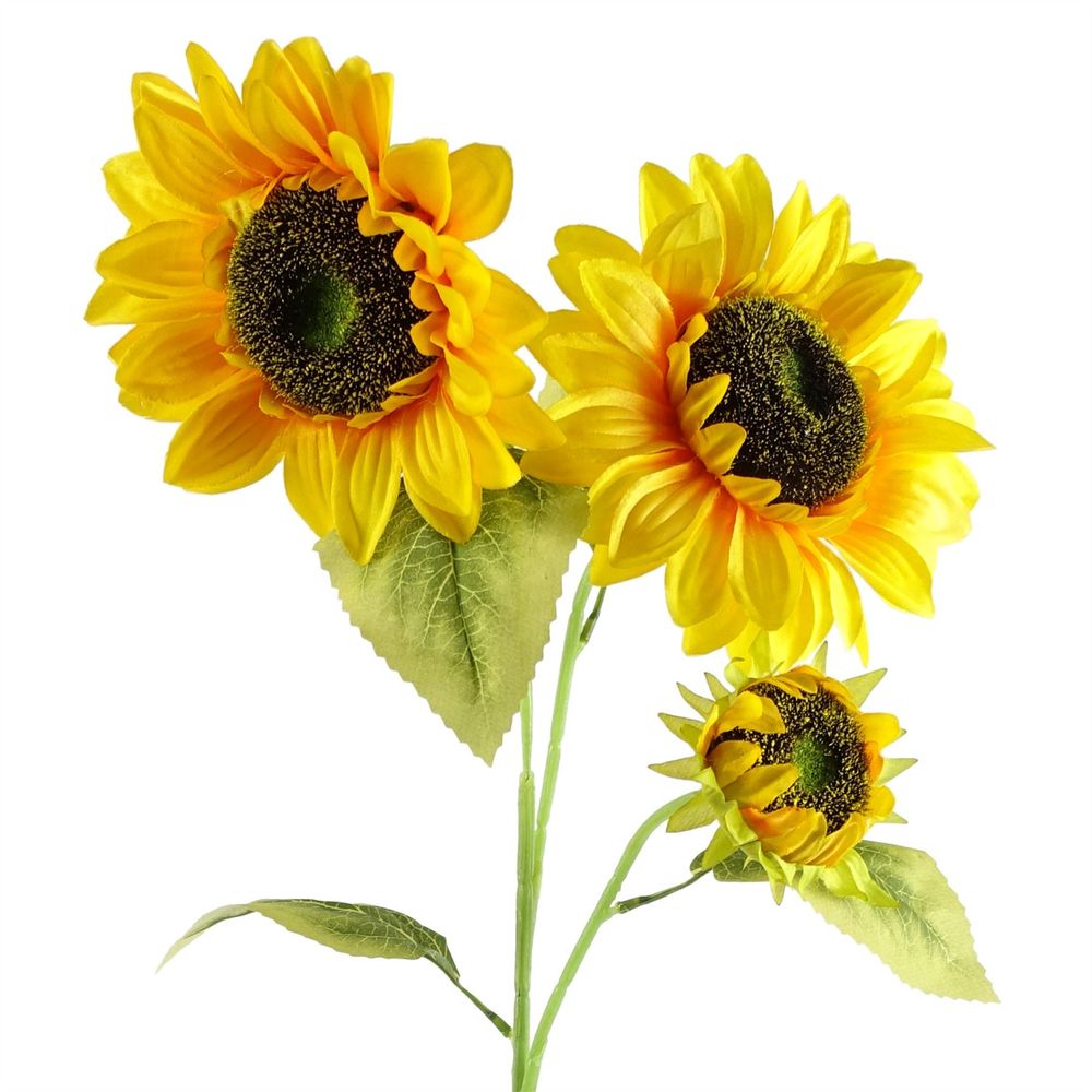 Pack of 6 x 88cm Yellow Artificial Sunflower - 18 heads with Flowers Detail