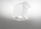 Modern LED Square Ceiling Lamp - White, GU10 Bulb, Loft Design - Attention to Detail