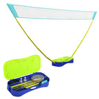 SPORTNOW Portable Badminton Net Set with Volleyball Net, Rackets, Shuttlecocks