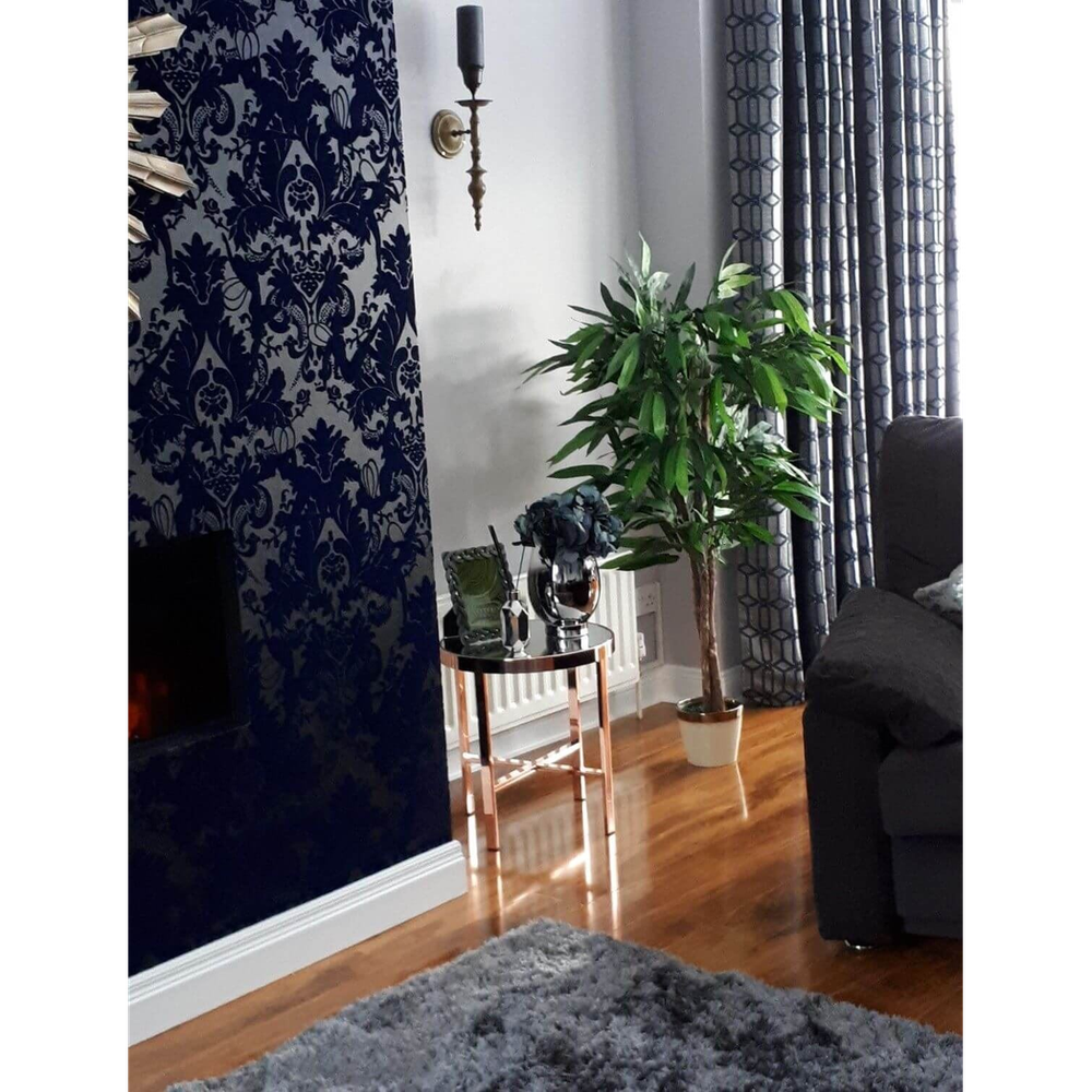 120cm Large Artificial Mango Tree Plant: & Stylish - Metal Planter Included!
