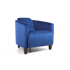 86cm Velvet Armchair - Blue Color, Modern Design