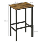 Rustic Brown Kitchen Bar Chairs (Set of 2) - Durable, Stylish, and Comfortable