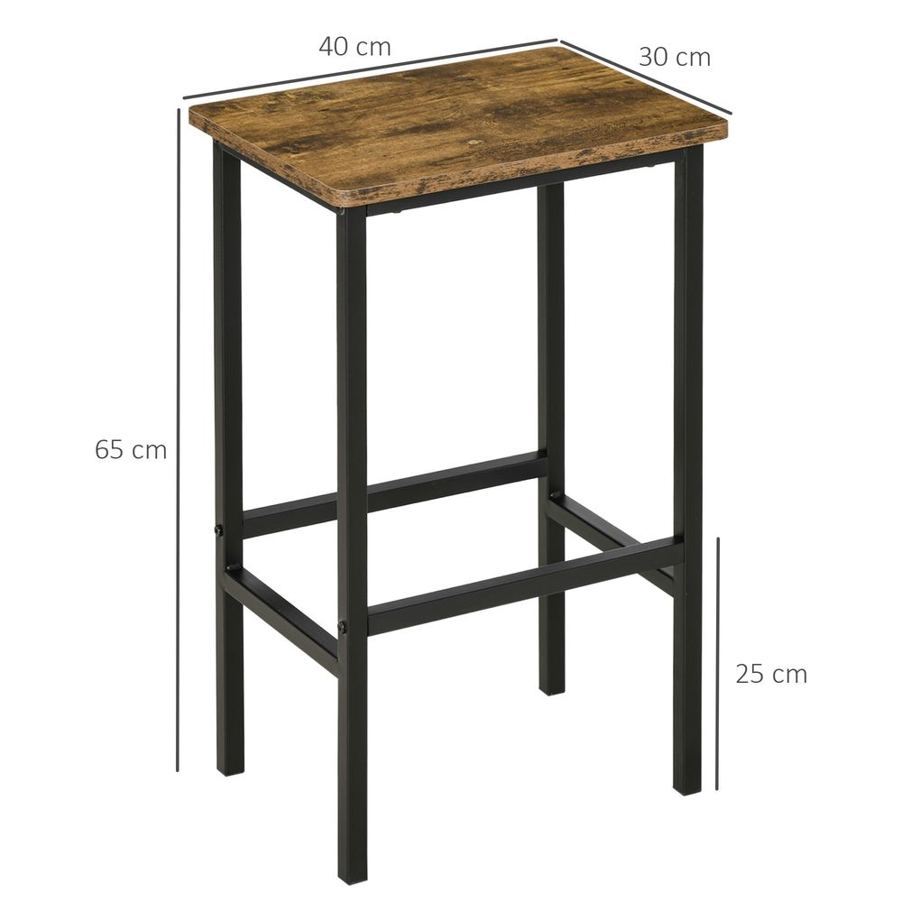 Rustic Brown Kitchen Bar Chairs (Set of 2) - Durable, Stylish, and Comfortable