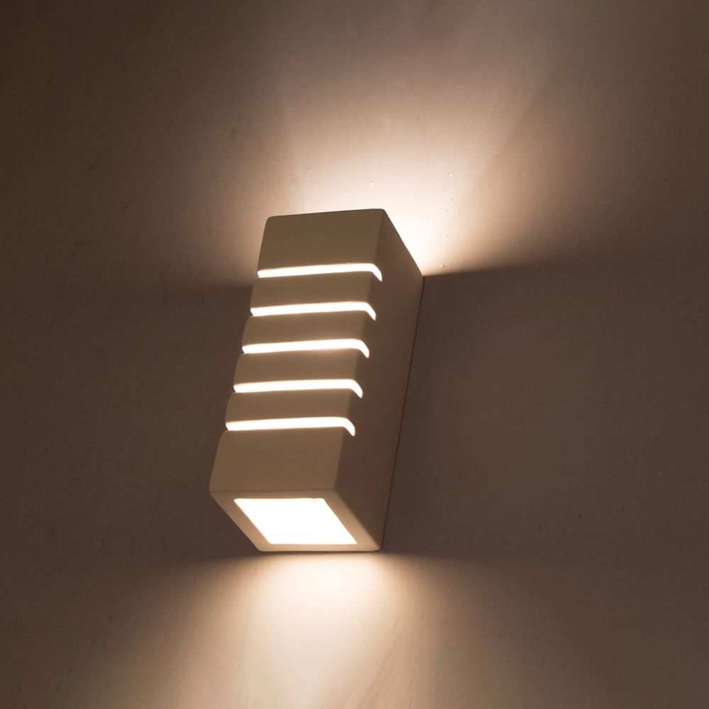 Ceramic and Glass Wall Lamp - Modern Design - E27 Socket