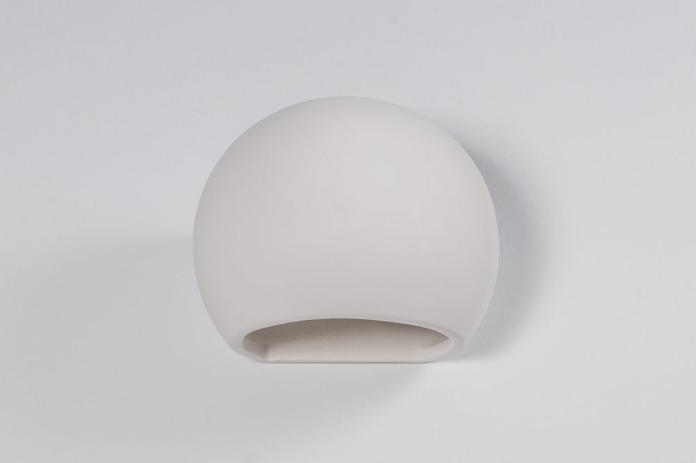 LED Ceramic Globe Wall Lamp - Classic Design, Paintable - 27 inches