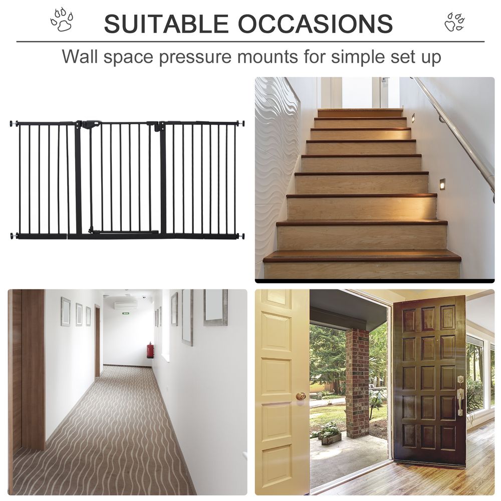 Pet Gate 3 Extensions & Adjustable Screws - Safe & Easy Assembly