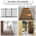 Pet Gate 3 Extensions & Adjustable Screws - Safe & Easy Assembly