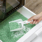 Cat Litter Box Kitten Litter Tray w/Hood, Scoop, Filter, Flap Door, 43 x 44 x 47cm - White