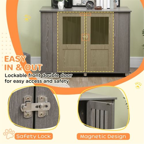 Dog Crate - Grey Material